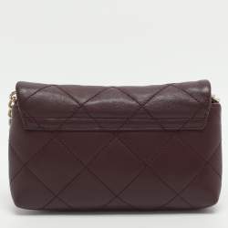 Pre Owned Kate Spade Burgundy Leather Mini Crossbody Bag