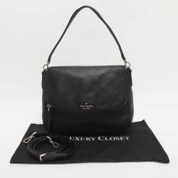 Pre Owned حقيبة كتف كيت سبيد جاكسون جلد متوسطة سوداء