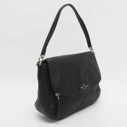 Pre Owned حقي بة كتف كيت سبيد جاكسون جلد متوسطة سوداء