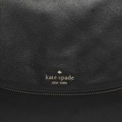 Pre Owned حقيبة كتف كيت سبيد جاكسون جلد متوسطة سوداء