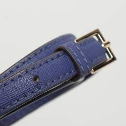 Pre Owned Kate Spade Blue Laser Cut Leather Satchel