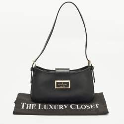 Pre Owned Kate Spade Reegan Medium Black Leather Shoulder Bag