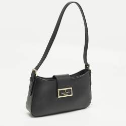 Pre Owned Kate Spade Reegan Medium Black Leather Shoulder Bag