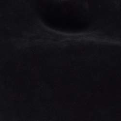 Pre Owned حقيبة يد كيت سبيد توليب ديكو جلد سويدي أسود كبير الحجم