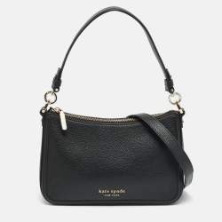 Pre Owned Kate Spade Hudson Black Leather Crossbody Bag
