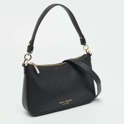 Pre Owned Kate Spade Hudson Black Leather Crossbody Bag