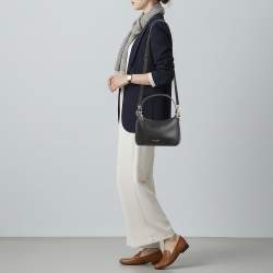 Pre Owned Kate Spade Hudson Black Leather Crossbody Bag