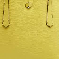 Pre Owned Kate Spade Molly Large Yellow Leather Tote