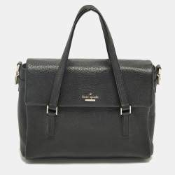 Pre Owned Kate Spade Holden Street Leslie Black Leather Tote