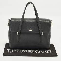 Pre Owned Kate Spade Holden Street Leslie Black Leather Tote