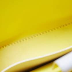 Pre Owned Kate Spade Arbour Hill Kyra Light Beige/Yellow Leather Tote