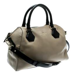 Kate Spade Beige/Black Leather Catherine Street Top Handle Bag