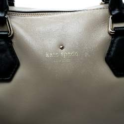 Kate Spade Beige/Black Leather Catherine Street Top Handle Bag