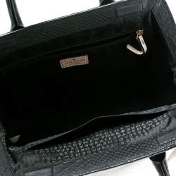 Pre Owned Kate Spade Cream/Black Leather Satchel