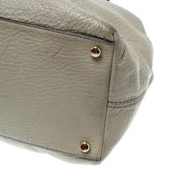 Pre Owned Kate Spade Cream/Black Leather Satchel