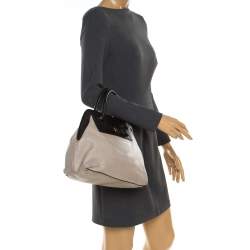 Pre Owned Kate Spade Cream/Black Leather Satchel