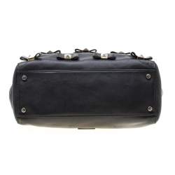 Pre Owned Kate Spade Black Leather Bow Terrace Janis Tote