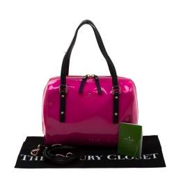 Pre Owned Kate Spade Pink Patent Leather Bowler Bag