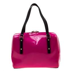 Pre Owned Kate Spade Pink Patent Leather Bowler Bag