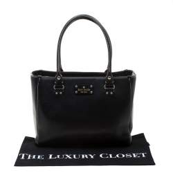 Pre Owned Kate Spade Black Leather Patterson Drive Kona Tote