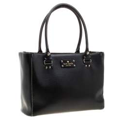 Pre Owned Kate Spade Black Leather Patterson Drive Kona Tote