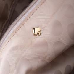 Pre Owned Kate Spade Light Beige Leather Maise Dome Satchel