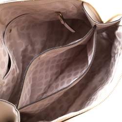 Pre Owned Kate Spade Light Beige Leather Maise Dome Satchel