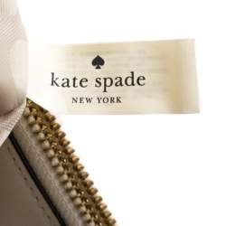 Pre Owned Kate Spade Beige/White Laether Cedar Street Jensen Tote