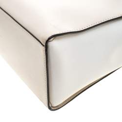 Pre Owned Kate Spade Beige/White Laether Cedar Street Jensen Tote