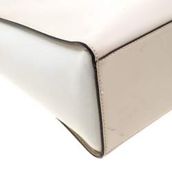 Pre Owned Kate Spade Beige/White Laether Cedar Street Jensen Tote