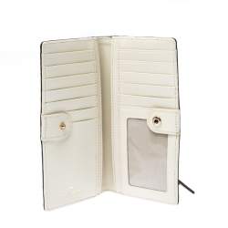 Pre Owned Kate Spade Cream Leather Flap Wallet