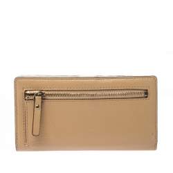 Pre Owned Kate Spade Cream Leather Flap Wallet