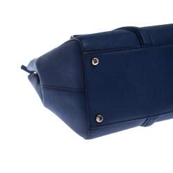 Pre Owned Kate Spade Navy Blue Leather Mulberry Street Leighann Tote