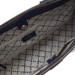 Pre Owned Kate Spade Navy Blue Leather Mulberry Street Leighann Tote