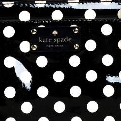 Kate Spade Black/White Patent Leather Polka Dot Satchel