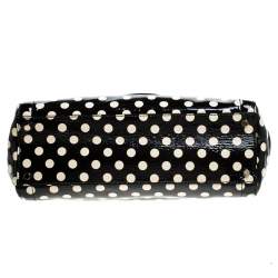 Kate Spade Black/White Patent Leather Polka Dot Satchel