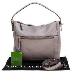 Pre Owned Kate Spade Grey Leather Shoulder Bag