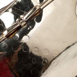 Pre Owned Kate Spade Gold Metallic Gold Patent leather Zip Tote