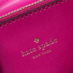 Pre Owned Kate Spade Black/Pink Leather Annelle Arbour Hill Tote