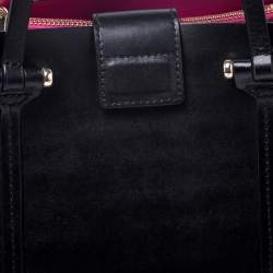 Pre Owned Kate Spade Black/Pink Leather Annelle Arbour Hill Tote