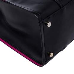 Pre Owned Kate Spade Black/Pink Leather Annelle Arbour Hill Tote