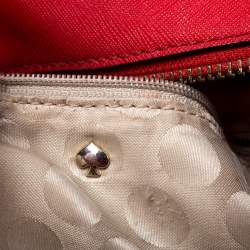 Pre Owned Kate Spade Red/Pink Leather Cedar Street Hayden Tote