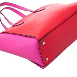 Pre Owned Kate Spade Red/Pink Leather Cedar Street Hayden Tote