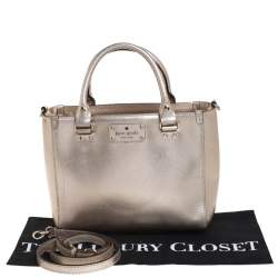 Pre Owned Kate Spade Metallic Leather Tote