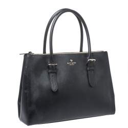 Pre Owned Kate Spade Black Leather Charlotte Street Reena Tote
