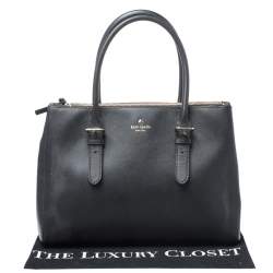 Pre Owned Kate Spade Black Leather Charlotte Street Reena Tote