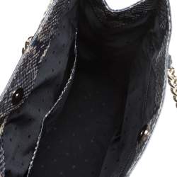 Pre Owned Kate Spade Grey/Beige Snake Effect Leather South Kensington Denee Tote