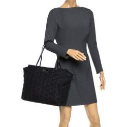 Pre Owned Kate Spade Black Quilted Nylon New Lightweight Tote