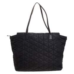 Pre Owned Kate Spade Black Quilted Nylon New Lightweight Tote