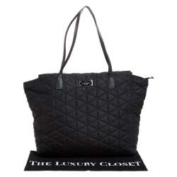 Pre Owned Kate Spade Black Quilted Nylon New Lightweight Tote